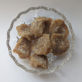 Gray's teacakes on a glass dish