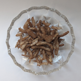 Sweet tobacco sweets on glass dish